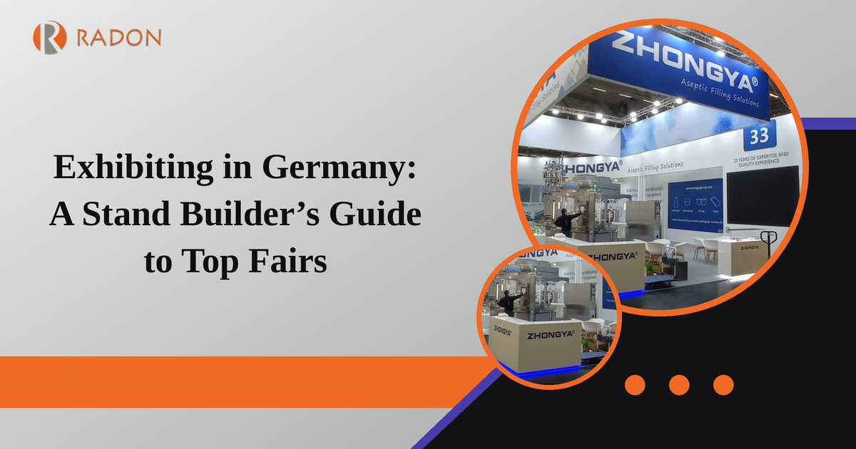Exhibition stand at a German trade fair.