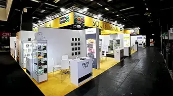 Skilled pavilion fabricator providing precision and creativity in exhibition stand construction.