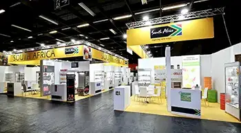 Complete pavilion stand design and build service for a hassle-free exhibition process.